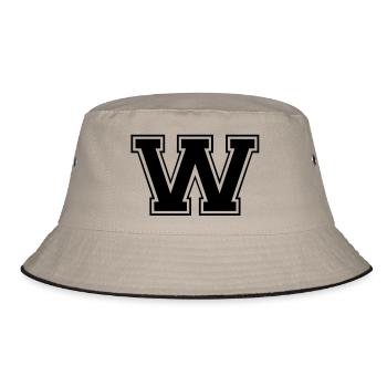 w - Bucket Hat - khaki/black - Front