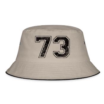 Number 73 in the grunge look - Bucket Hat - khaki/black - Front