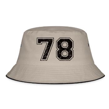 Number 78 in the grunge look - Bucket Hat - khaki/black - Front