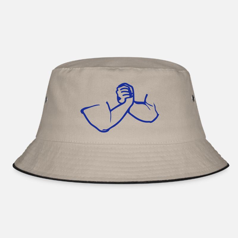 Armdrücken Arm Eisen logo2 Bucket Hat