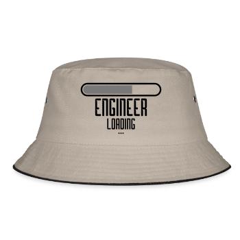 loading loading loading engineer please wait wait - Bucket Hat - khaki/black - Front