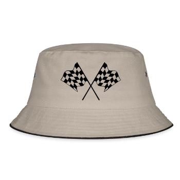 race flag - Bucket Hat - khaki/black - Front
