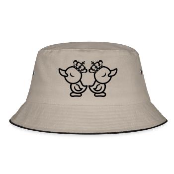 argue insulted despite 2 enemies friends vain ko - Bucket Hat - khaki/black - Front