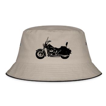 motorrad chopper - Bucket Hat - Khaki/Schwarz - Vorne