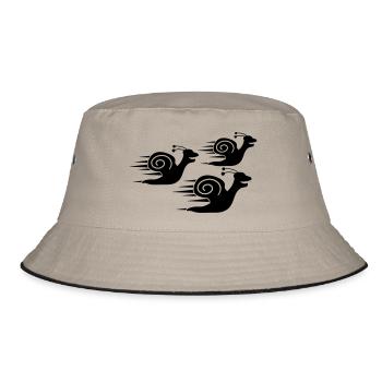 Snail Race - Bucket Hat - khaki/black - Front