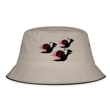 Snail Race - Bucket Hat - khaki/black - Front
