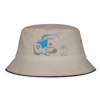 sports car cobra V8 musclecars oldtimer car - Bucket Hat - khaki/black - Front