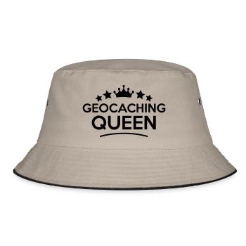 geocaching queen stars - Bucket Hat - khaki/black - Front