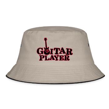 guitar_player_112013_a_2c - Bucket Hat - Khaki/Schwarz - Vorne