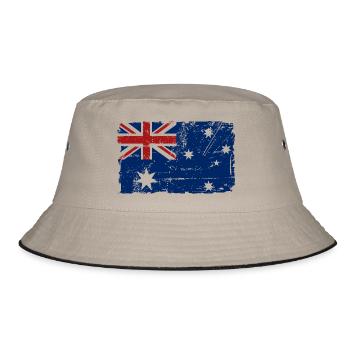 Australia - Down Under - Vintage Look - Bob - kaki/noir - Devant