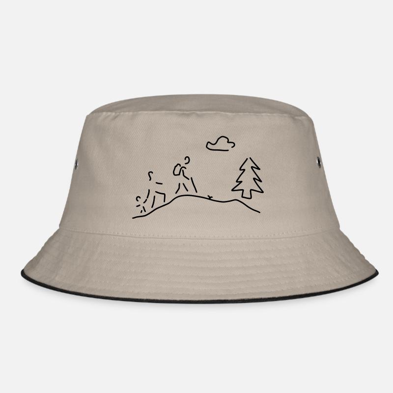 wandern oder walking - Bucket Hat - Khaki/Schwarz