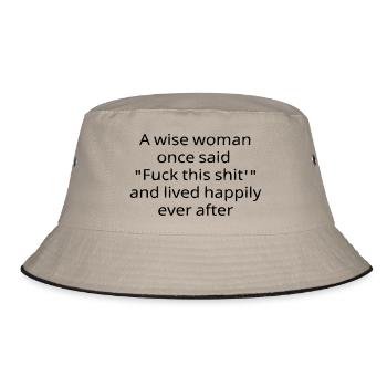 A Wise Woman - Bucket Hat - khaki/black - Front