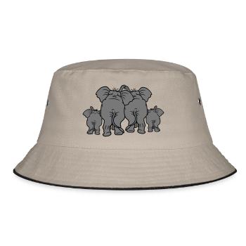family love couple paerchen 2 baby child small ka - Bucket Hat - khaki/black - Front