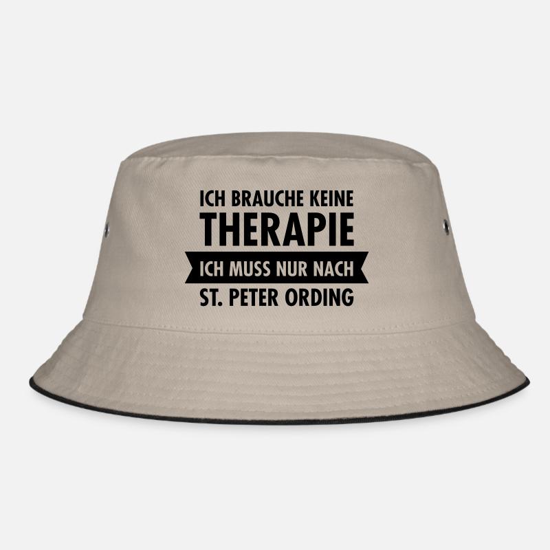 Therapie - St. Peter Ording - Bucket Hat - Khaki/Schwarz
