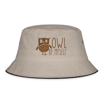 OWL par moi-même! jeu de mots de hibou - Bob - kaki/noir - Devant