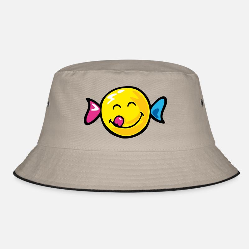 Smiley Sweety - Bucket Hat - khaki/black