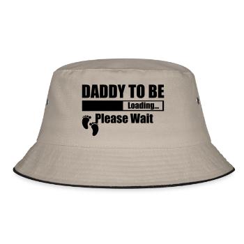 Daddy To Be Loading Please Wait - Bucket Hat - khaki/black - Front