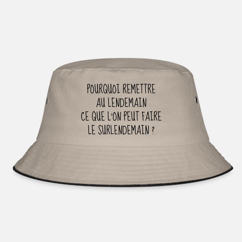 Procrastination - Fainéant - Dormir - Drôle - Fun - Bob - kaki/noir