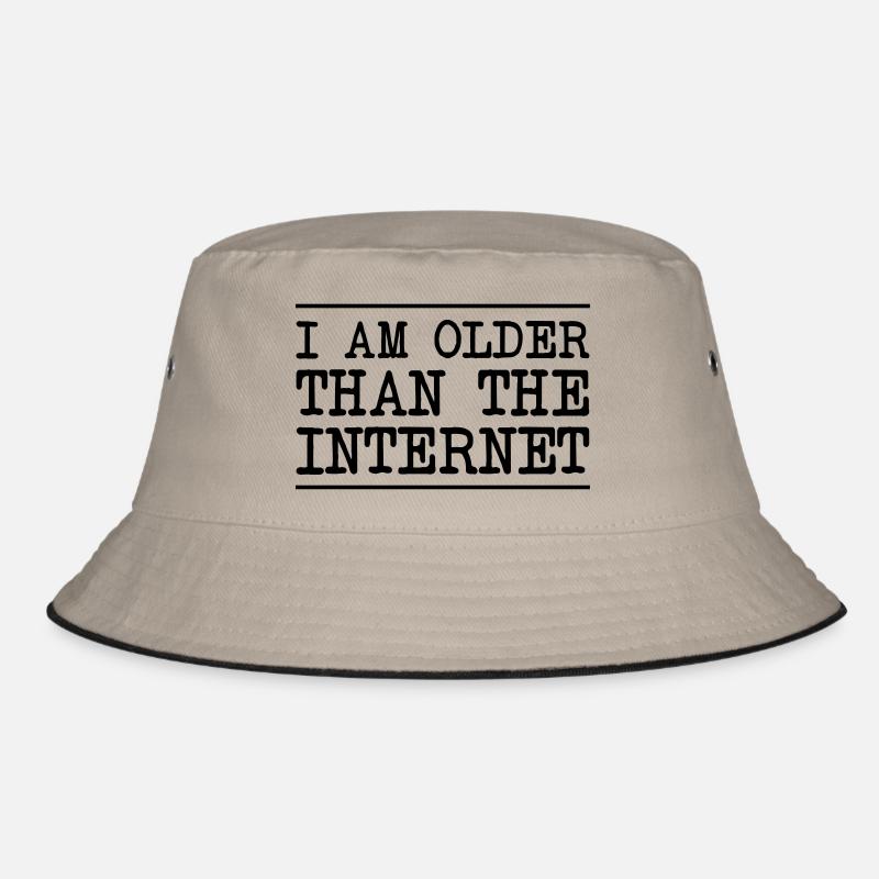 I Am Older Than The Internet - Bucket Hat - khaki/black