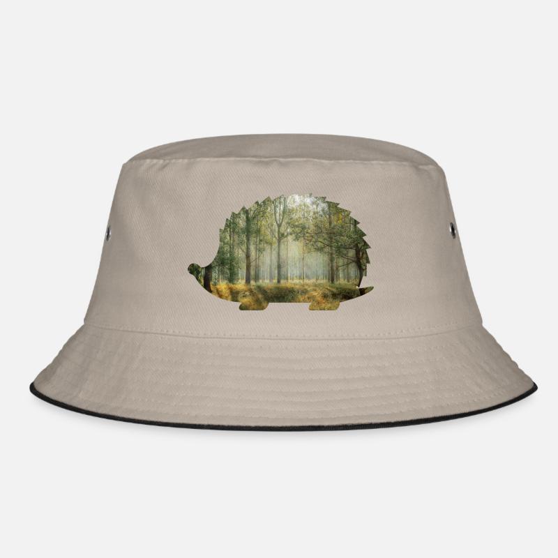 forest 9 hedgehogs with forest Bucket Hat