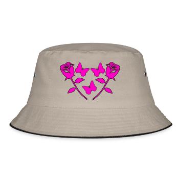 Sommer - Bucket Hat - Khaki/Schwarz - Vorne