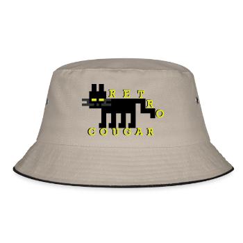 Retrocougar - Bucket Hat - Khaki/Schwarz - Vorne