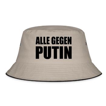 Alle gegen putin - Bucket Hat - Khaki/Schwarz - Vorne