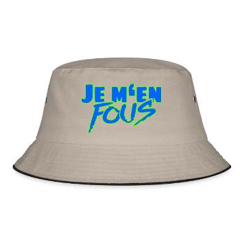 Je m'en fous – The cheeky French saying - Bucket Hat - khaki/black - Front