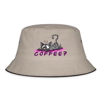 Coffee? - Bucket Hat - khaki/black - Front