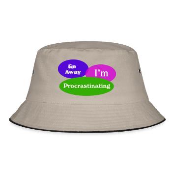 Go Away In Procrastinating - Bucket Hat - khaki/black - Front