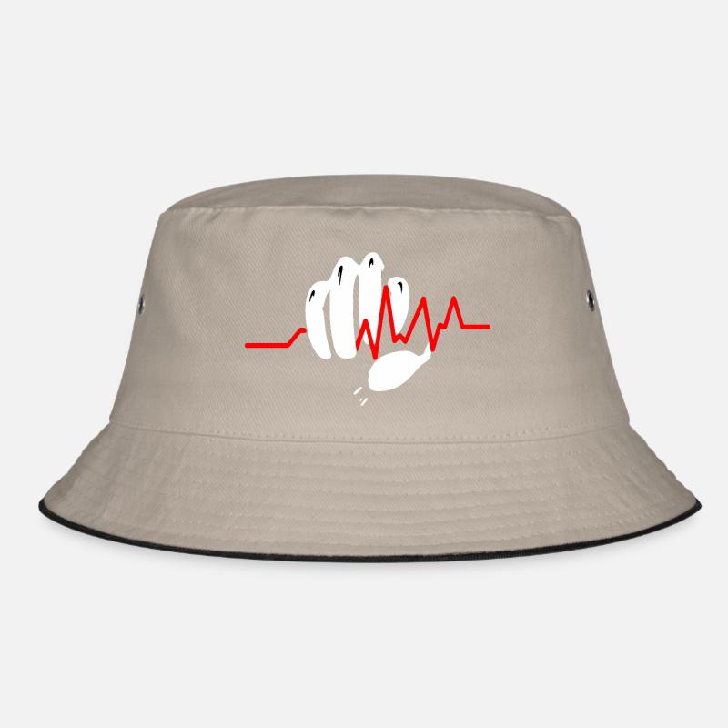 clenched fist with pulse line Bucket Hat
