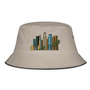 Los Angeles City - Bucket Hat - khaki/black - Front