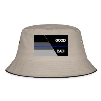 Shadow blueline good bad - Bucket Hat - Khaki/Schwarz - Vorne