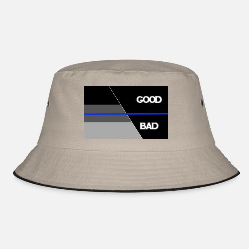 Shadow blueline good bad - Bucket Hat - Khaki/Schwarz