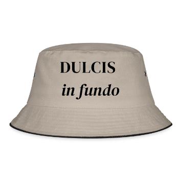 Dulcis in fundo – Phrase latine élégante - Bob - kaki/noir - Devant