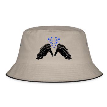 Diving Team Diving - Bucket Hat - khaki/black - Front