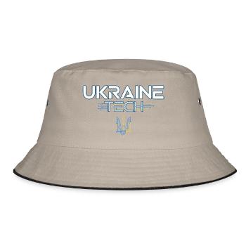 Ukraine Tech Crest Circuit - Bucket Hat - Khaki/Schwarz - Vorne