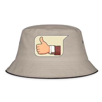 Thumbs up - Bucket Hat - khaki/black - Front