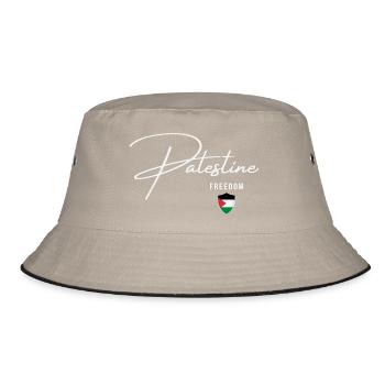 Drapeau palestinien, je suis avec la Palestine - Bob - kaki/noir - Devant