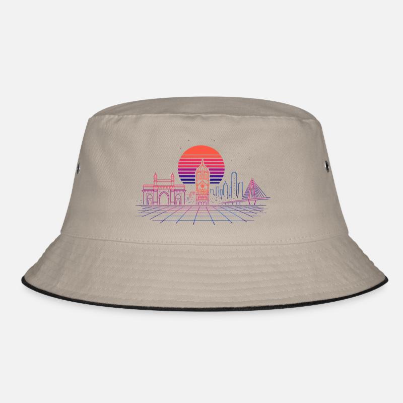 Neon Synthwave City Skyline - Mumbai Bob