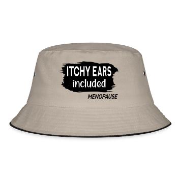 Itchy Ears Menopause - Bucket Hat - khaki/black - Front