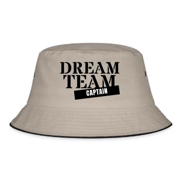 Dream Team Captain - Kapitän Coach Beste Gruppe - Bucket Hat - Khaki/Schwarz - Vorne