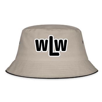 Wlw Outline Logo Stil - Bucket Hat - Khaki/Schwarz - Vorne