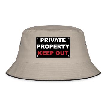 private property - Bucket Hat - khaki/black - Front