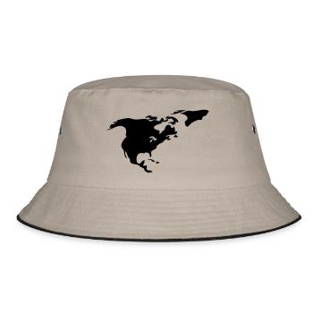 North America - Bucket Hat - khaki/black - Front