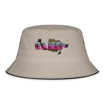 Gamer - Bucket Hat - Khaki/Schwarz - Vorne