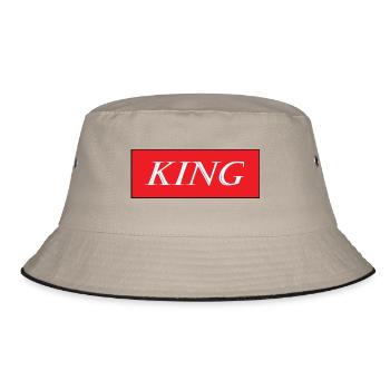 King Geschenkidee - Bucket Hat - Khaki/Schwarz - Vorne