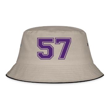 57 - Bucket Hat - Khaki/Schwarz - Vorne
