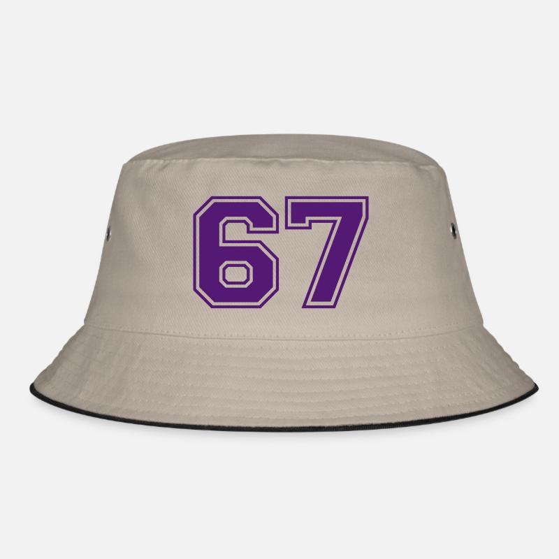 67 - Bucket Hat - Khaki/Schwarz