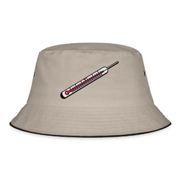 A mercury thermometer - Bucket Hat - khaki/black - Front